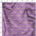 thumbnail image 3 of Soimoi Purple polyester Crepe Fabric Leaf Floral Print Fabric by the Yard 52 Inch Wide, 3 of 6