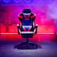 thumbnail image 1 of Melior Home Reclining Leather Gamer's Chair Ergonomic Support High Back Massage Wheels, Red, 1 of 11