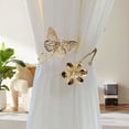 thumbnail image 4 of DIANWUDG Sangle de Rideau à Ouverture Florale Boucle de Rideau Personnalisée Boucle de Rideau Sim-ple en Métal B-utterfly, 4 of 6