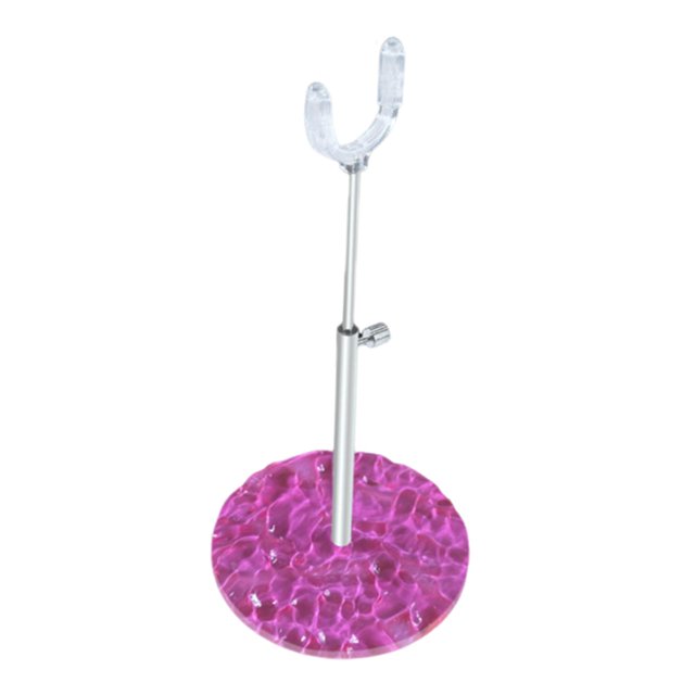 MERIGLARE Support de Poupée 1/12 BJD Pratique Portable Support de Figurine d'Action Hauteur Réglable Rose