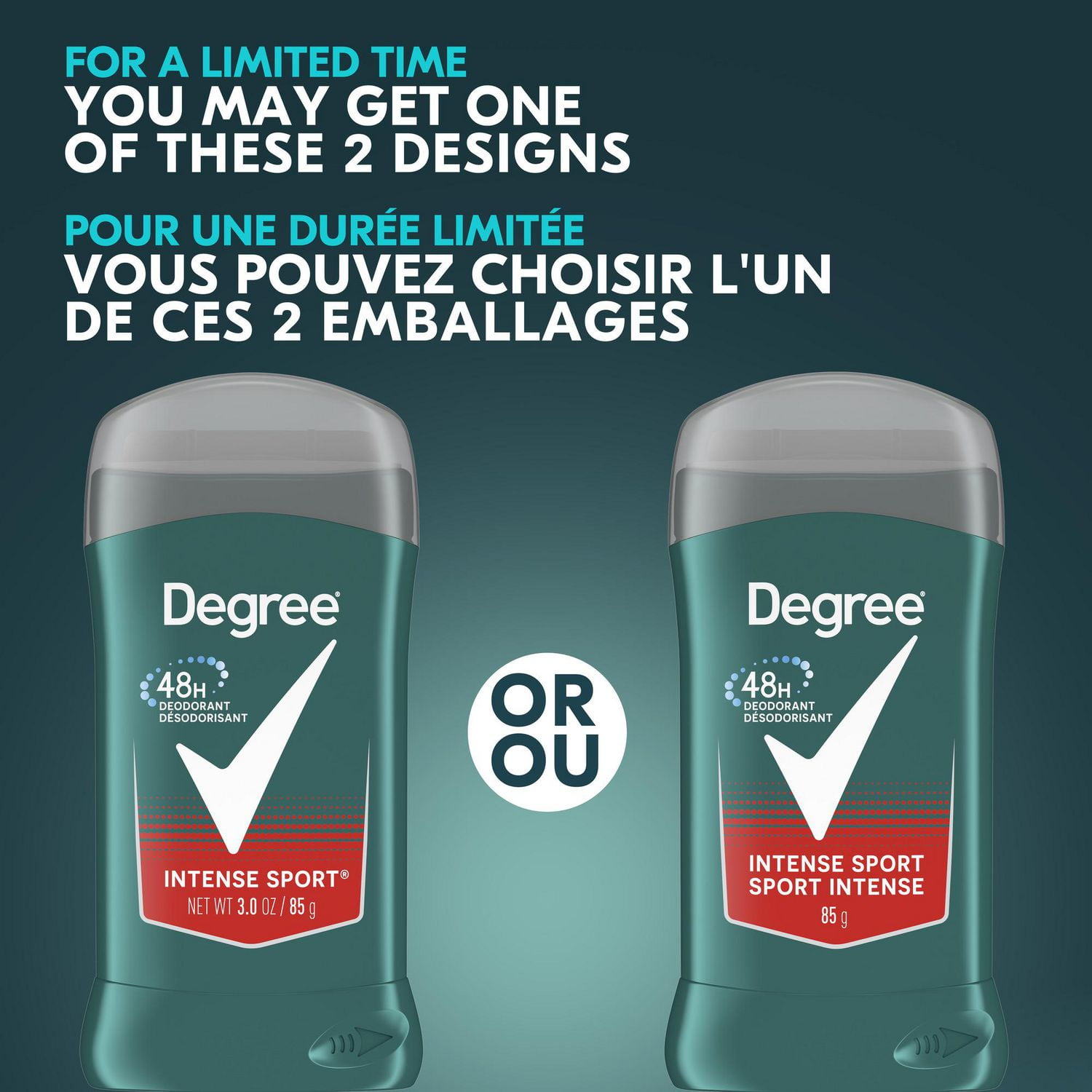Désodorisant en bâton Degree Men Intense Sport Protection contre les odeurs pendant 48 heures pour hommes