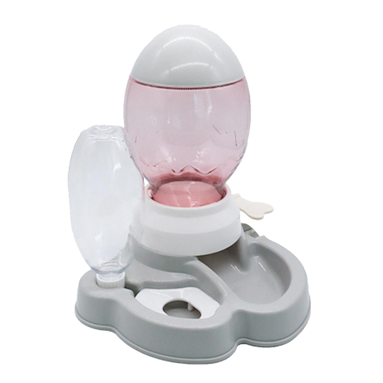 Distributeur de Nourriture pour Chat, Abreuvoir, Bol d'Alimentation Lent pour Animaux, Gris