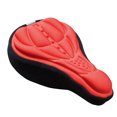 thumbnail image 1 of Bike 3D Saddle Seat Cover Bike Breathable Soft Comfort Pad Padded Cushion (Red), 1 of 8