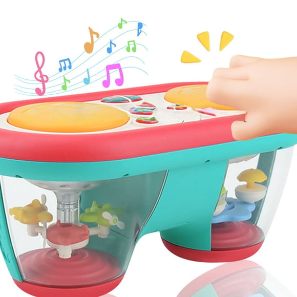 Aodebiao Jouet Tambour Musical Lumineux à Applaudir avec Projection - Instrument Éducatif Interactif pour Tout-Petits - Cadeau de Fête Amusant Qui Améliore les Habiletés Motrices et le Rythme