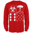thumbnail image 1 of Biohazard Blocs Festifs Chandail de Noël Laid Rouge Adulte T-Shirt à Manches Longues, 1 of 1