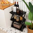 thumbnail image 4 of Gymax Mobile Printer Stand 3 Tier Storage Shelves Printer Cart w/ Pads Black, 4 of 10