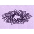 thumbnail image 1 of Ahgly Company Tapis d'Intérieur Rectangulaire de Style Transitionnel Lavable à la Machine, Motif Fleur Violet Violet, 2 Pieds x 3 Pieds, 1 of 7