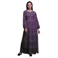 thumbnail image 1 of Bimba Robe Maxi d'Été Décontractée pour Femmes en Georgette Mousse à Imprimé Floral de Roses et de Renoncules, Taille Élastique Longue - Très Petit, 1 of 5