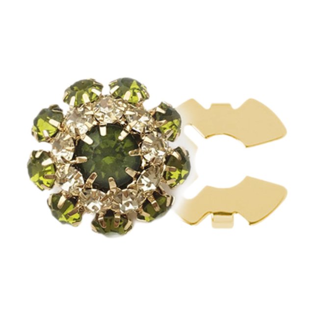 Esquirla Decorative Rhinestone Button Cover DIY Decoration Clip on for Dress Suit Hat