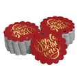 thumbnail image 1 of Inkdotpot Pack Of 100 Real Gold Foil Paper Tags Jingle All The Way Christmas Favor Hang Tags, 1 of 6