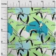 thumbnail image 2 of oneOone Rayon Lime Green Fabric Flamingo Craft Projects Decor Fabric Printed By The Yard 56 Inch Wide, 2 of 5