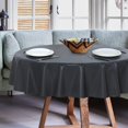 thumbnail image 2 of Nappe Ronde en Plastique Transparent Vinyle PVC Protège-Nappe Anti-Déversement d'Huile Essuyable Propre Housse de Table pour Tables à Manger Fêtes Camping Cristal Clair, 2 of 7