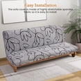 thumbnail image 3 of Lipstore Stretch Elastic Armless Couch Cover Folding Futon Slipcover Home Decor (Only Cover), 3 of 12