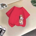 thumbnail image 4 of LUOGENLI T-Shirt pour Filles, Mode Mignonne Imprimée, Décontracté, Col Rond, Manches Courtes, Été, 2025, Élégant, 4-6 Ans, 4 of 4