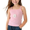 thumbnail image 1 of EGNMCR Camisoles à Col Rond pour Enfants Mignon Imprimé Tridimensionnel Fines Bretelles T-shirt à Col Rond Haut pour Enfants Enfants Haut en polyester, 1 of 4