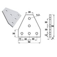 thumbnail image 3 of Bgsha 5 Hole Joint Plate Corner Angle Plate Support Connection Strip for3030 4040 2020, 3 of 9