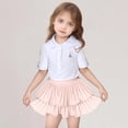 thumbnail image 2 of Girls Mini Pleated Skort - Ruffle Tutu Skirt with Shorts Underneath - Polyester Spandex, Elastic Waist - Summer/Dance/Party, 2 of 7