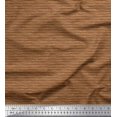 thumbnail image 1 of Soimoi Brown Georgette Viscose Fabric Stripe Hand Drawn Print Sewing Fabric Yard 42 Inch Wide, 1 of 1