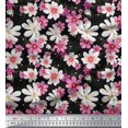 thumbnail image 1 of Soimoi Velvet Fabric Cosmos Floral Fabric Prints by Yard 58 Inch Wide, 1 of 3