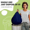 thumbnail image 5 of Plastic Table Cloth Disposable - 10 Pack, Disposable Table Cloths for Parties, Weddings, Decorative Round Tablecloths, 84'' Navy Blue Plastic Tablecloth, Leakproof & Sturdy, Navy Blue Navy Blue 84", 5 of 5