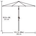 thumbnail image 3 of Parasol de marché rond pour patio de 2,7 m HOMETRENDS, 3 of 9