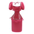 thumbnail image 4 of AMERTEER Femme Été Tempérament Tunique Dos Nu Élastique Dentelle Réglable Robe, 4 of 6
