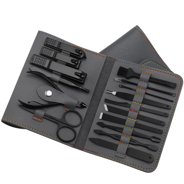 16pcs/set Nail Cutter Trimmer Ear Pick Grooming Kit Manicure