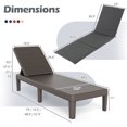 thumbnail image 3 of Costway Patio Lounge Chair Recliner Chair with 3-Position Adjustable Backrest & Cushion Gray, 3 of 8