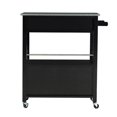 thumbnail image 4 of Riverbay Furniture Transitional Wood/Granite Top Kitchen Cart in Black, 4 of 16