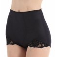 thumbnail image 1 of Women's Rago 919 Light Shaping V Leg Brief Panty with Lace (Black 2X), 1 of 4