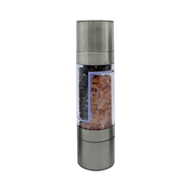 Moulin à Condiments Manuel en Acier Inoxydable à Mouture Réglable, Moulin à Poivre, Distributeur Double d'Épices pour la Cuisine, Bouteille d'Assaisonnement Rechargeable