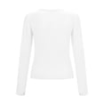 thumbnail image 4 of T-Shirts pour Femmes 2025, T-Shirts Femmes, T-Shirts à Manches Longues Unis pour Femmes Tendance Col Rond T-Shirt Chaud de Course T-Shirts Ajustés à Manches Longues T-Shirt de Compression à Manches Longues, 4 of 8