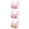 thumbnail image 1 of Timegard 3pc Bras for Women Wirefree Breathable Adjustable Strap Full Coverage High Support Comfort Bras, 1 of 3