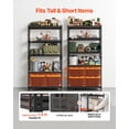 thumbnail image 3 of VEVOR Storage Shelves, 5-Tier Adjustable, 2000 lbs Capacity, Heavy Duty Garage Storage Shelving Unit, Metal Utility Rack Shelf, for Garage Warehouse Basement Kitchen, 36.34" W x 18.07" D x 71.38" H, 3 of 9