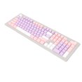 thumbnail image 1 of Keyboard Keycaps, Exquisite Workmanship 108 Keys Custom Keycaps OEM Height  For 87 Keys Keyboard Purple Pink White, 1 of 8