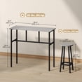 thumbnail image 3 of HOMCOM Ensemble de Table de Bar 6 Pcs avec 2 Tables de Déjeuner 4 Tabourets pour Cuisine, 3 of 10