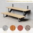 thumbnail image 1 of AKDSteel Heavy Duty Steel Stair Riser 2 Pack Metal Stringer For Outdoor Decks Corrosion Resistant Supports Up To 600lb Easy To Install For Exterior Stairs, 1 of 8