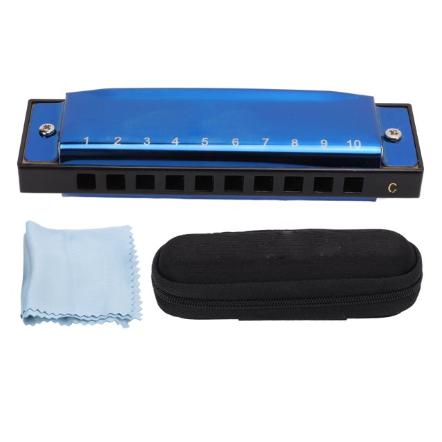 ANGGREK Harmonica, C Key 10 Hole Professional Mouth Organ For Performance For Kids For Playing