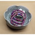 thumbnail image 4 of Purple Sea Sediment Jasper Handmade Gemstone 8mm Round Beads Elastic Bracelet 7" Unisex, 4 of 4