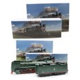 thumbnail image 4 of Lubelski 2Pcs 1/87 Retro Steam Train Locomotive Carriage Pull Back Music LED Kids Toy, 4 of 8