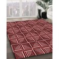 thumbnail image 3 of Ahgly Tapis Rond Lavable en Machine Intérieur Transitionnel Rouge Bordeaux, 7 Pieds Rond, 3 of 7