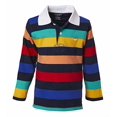 thumbnail image 4 of Sportoli Polo Rugby à Manches Longues en Coton à Larges Rayures pour Garçons - Multicolore (Taille 12), 4 of 7