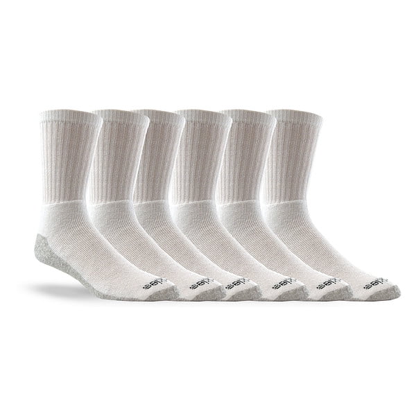 Genuine Dickies Men Lightweight Crew Work Socks - White - 12 Pairs (2x6PK)