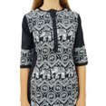 thumbnail image 1 of Phagun Kurta Droite Noire de Designer pour Femme, Manches 3/4, Kurti Décontractée Imprimée-20, 1 of 2