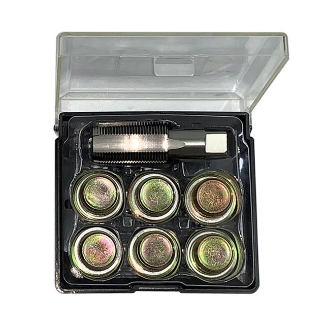AMERTEER M13 x 1.25mm 7Pcs Oil Pan Thread Set Automotive Oil Drain Tool
