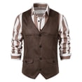 thumbnail image 4 of LOVZFMLL Débardeurs pour Hommes Unis Mode Décontractée à Boutons Hauts de Costume de Scène Débardeurs Blouse, 4 of 9