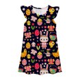 thumbnail image 1 of MIASHUI Robe de Princesse pour Filles, Chemises de Nuit pour Enfants Filles, Manches Volantées, Pyjama, Noir, 7-8 Ans, 1 of 2