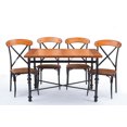 thumbnail image 2 of Baxton Studio Broxburn Light Brown Wood & Metal 5-Piece Dining Set, 2 of 2