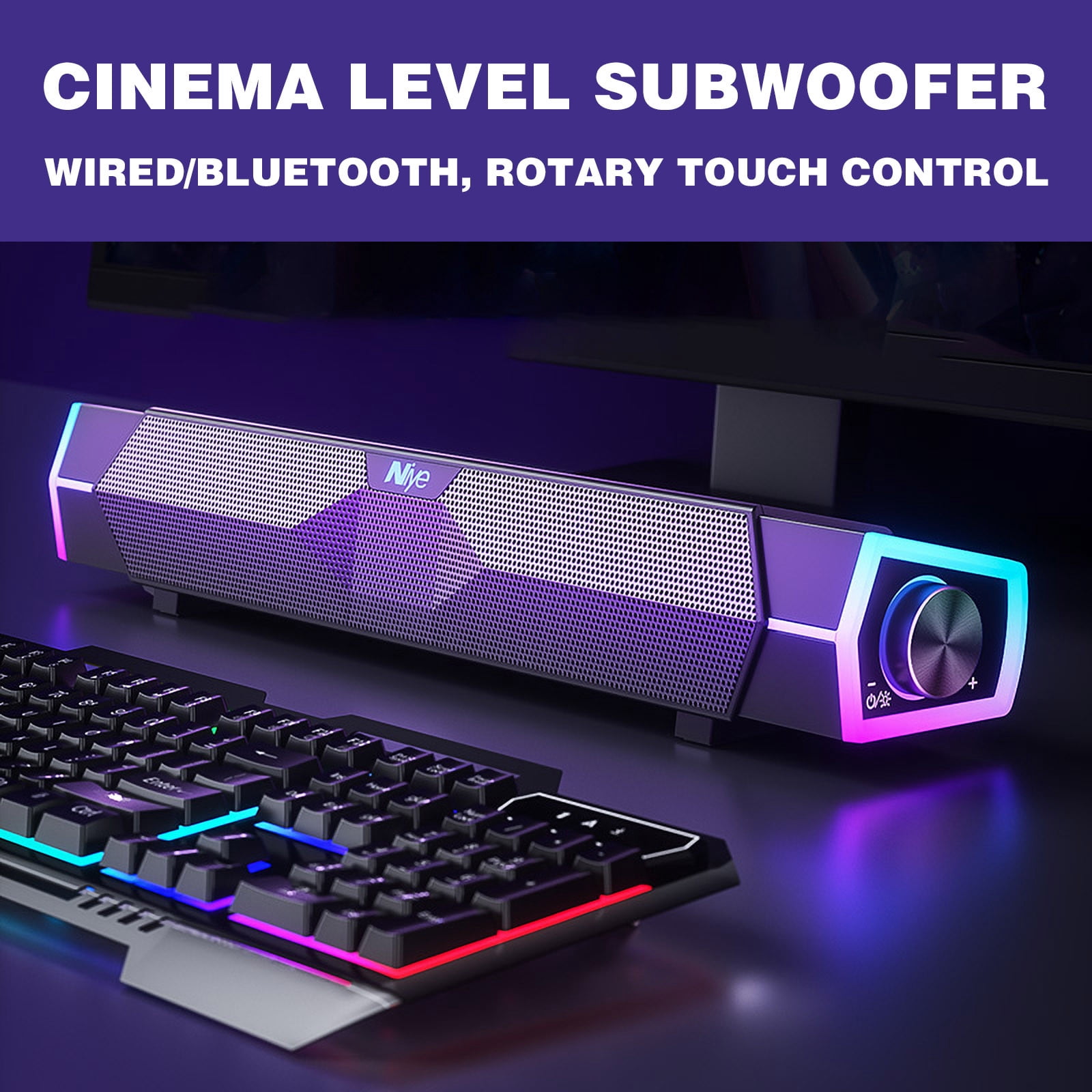 Dvkptbk Bluetooth Speaker Soundbar Computer Speaker Dual Speaker Speaker Subwoofer Cinema Level Surround Sound Home Essentials