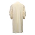 thumbnail image 3 of Wdgfv Kaftan pour Homme Robe Boutonnée à Manches Longues en Coton et Lin Thobe Décontracté Robe Musulmane Henley Chemise, 3 of 7